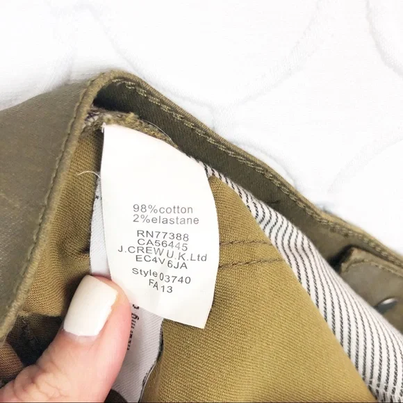 Madewell Wax Coated Dark Green Camo Skinny Jeans Mid Rise 24 - Picture 6 of 7